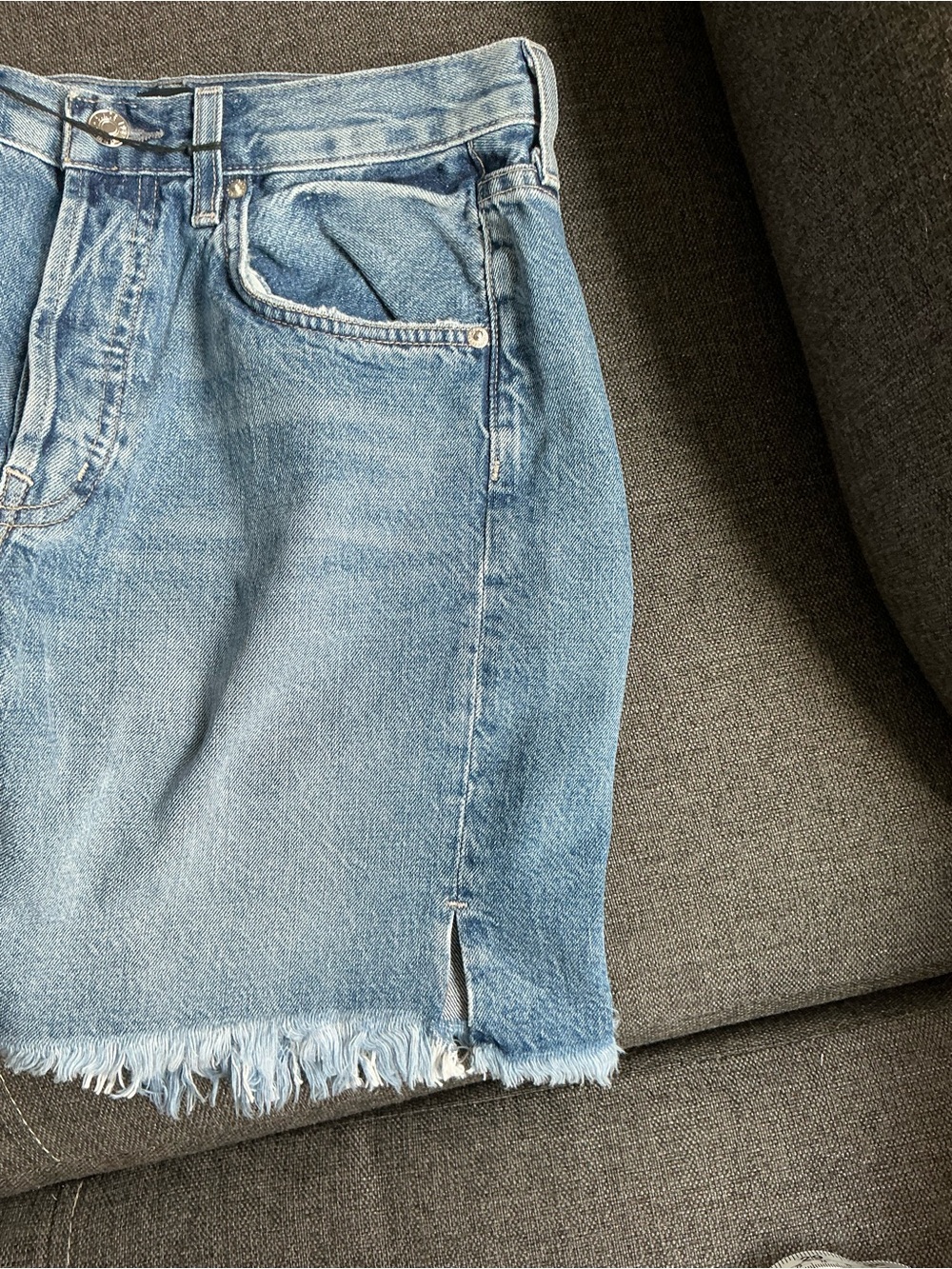 Edwin Light Blue Denim Jeans with Tag festival raw hem boho casual size 27 - Picture 11 of 12